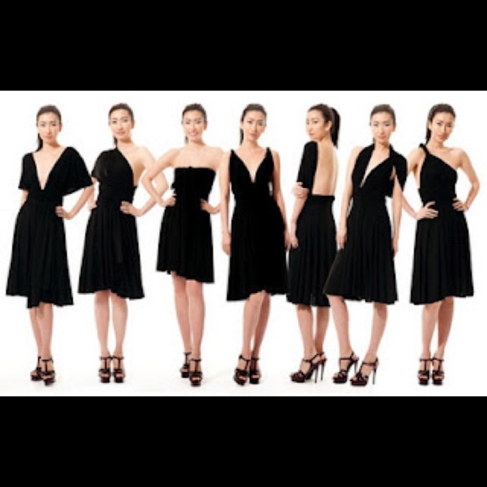 Short black transformer dress, new / never worn!